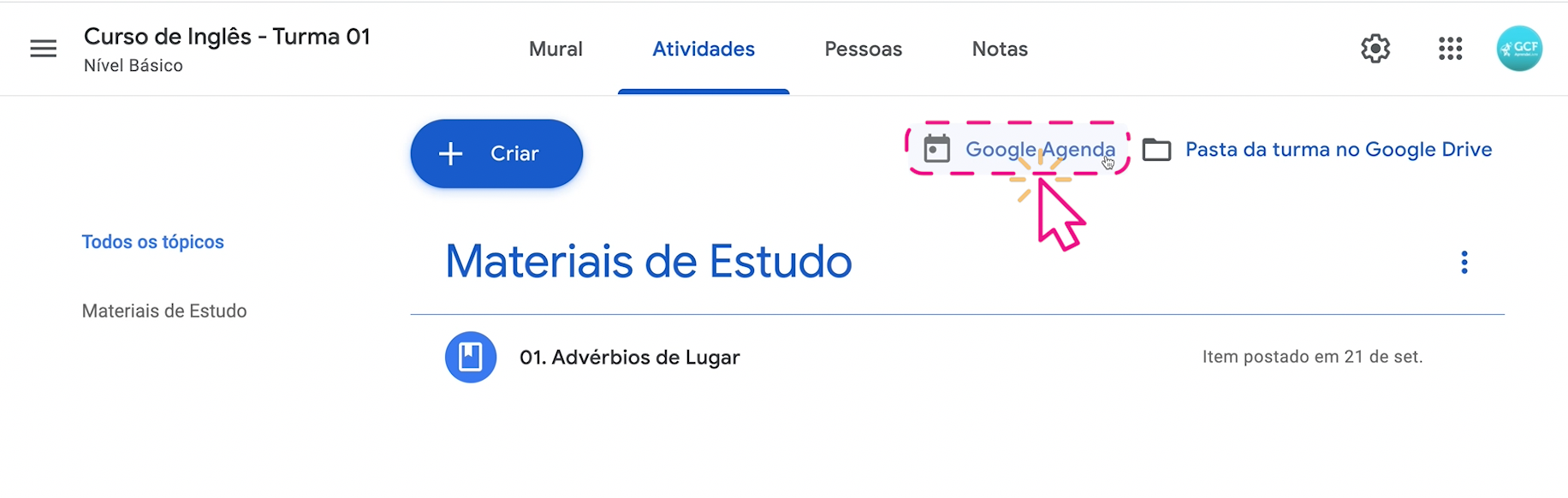 Como usar Google Meet nas aulas virtuais do Google Classroom 2